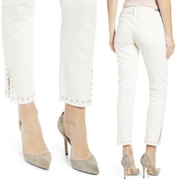 Women’s Citizens Of Humanity Jazmin Studded Ankle Cuffed Slim Straight Size 32 - Picture 1 of 14
